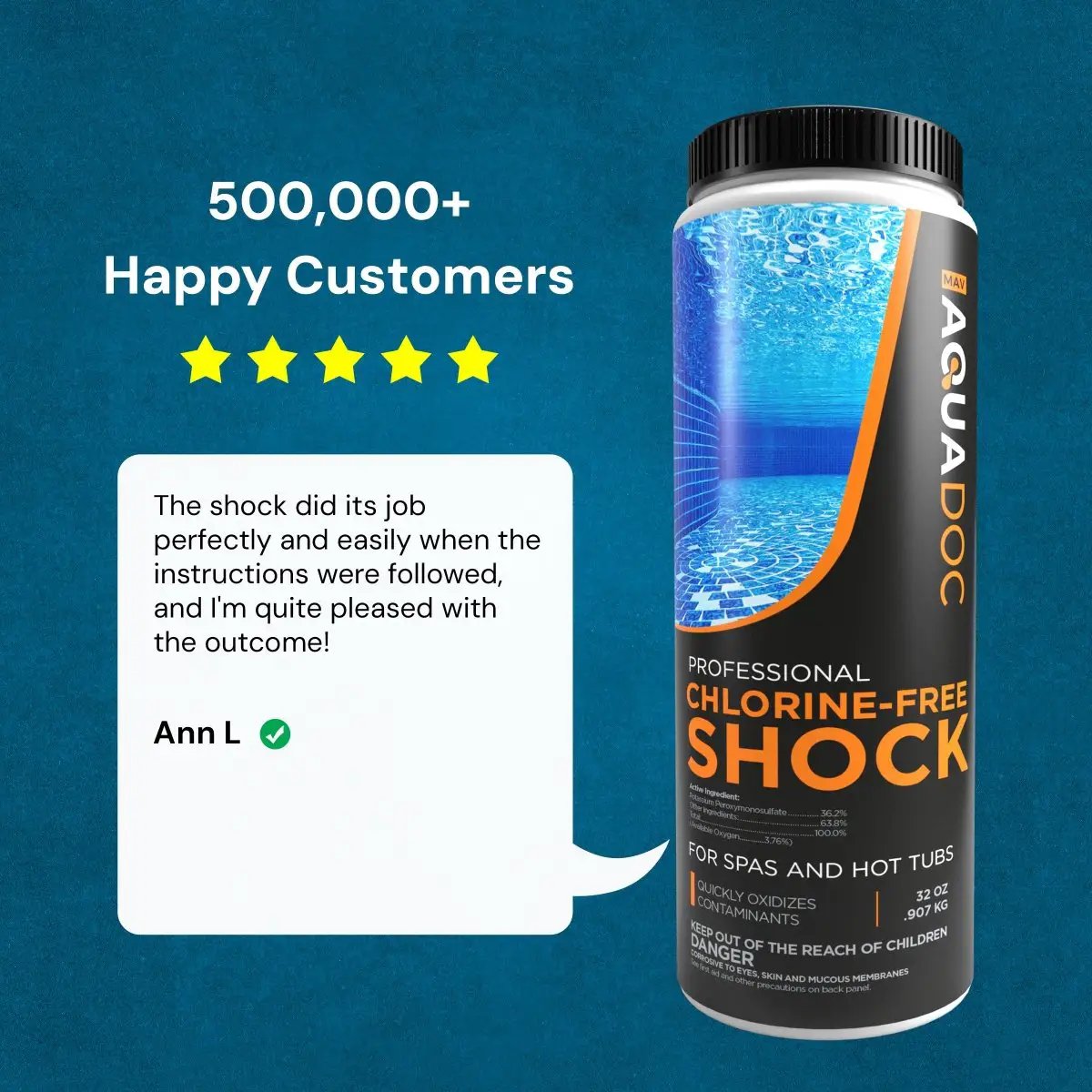 Non-Chlorine Spa Shock for Hot tub by AquaDoc