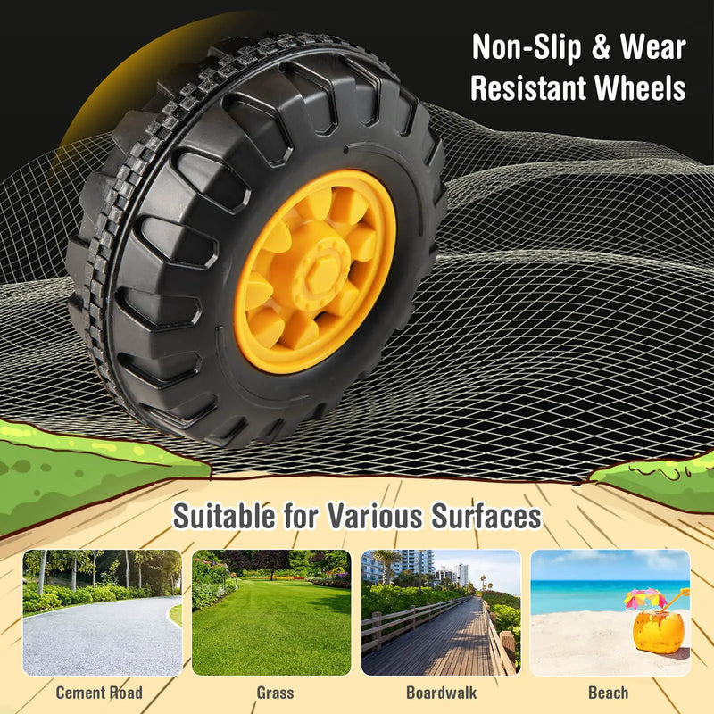 Kids ASTM Certificated Powered Ride On Bulldozer with Front Digger Shovel-Yellow by DirectDeals
