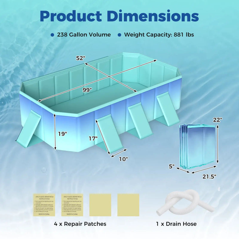 Portable Above Ground Swimming Pool with 24 Wall Panels by DirectDeals