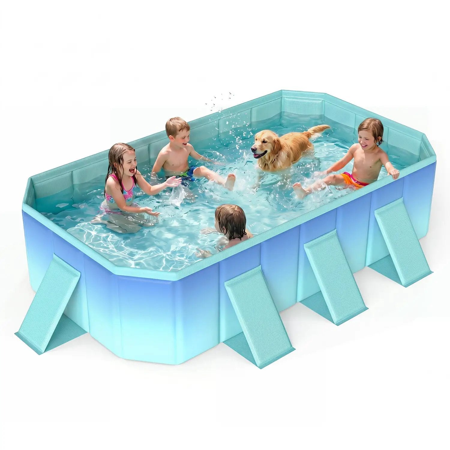 Portable Above Ground Swimming Pool with 24 Wall Panels by DirectDeals