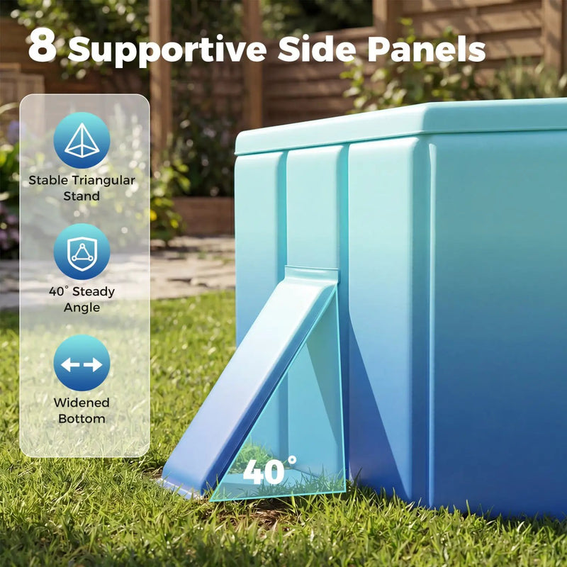 Portable Above Ground Swimming Pool with 24 Wall Panels by DirectDeals