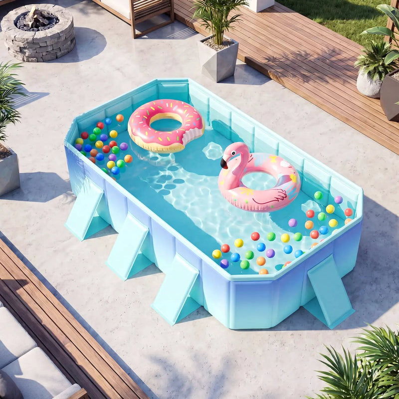 Portable Above Ground Swimming Pool with 8 Support Panels by DirectDeals