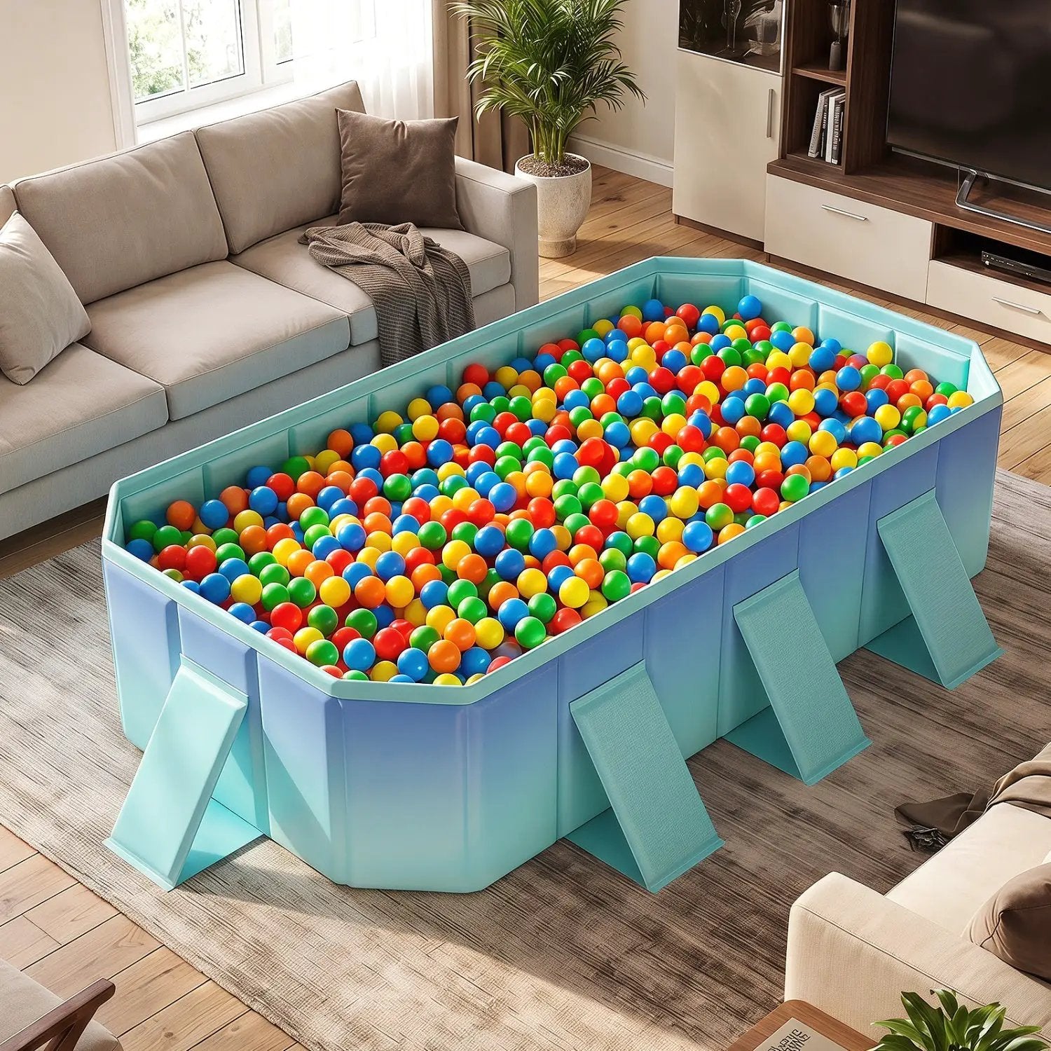 Portable Above Ground Swimming Pool with 8 Support Panels by DirectDeals