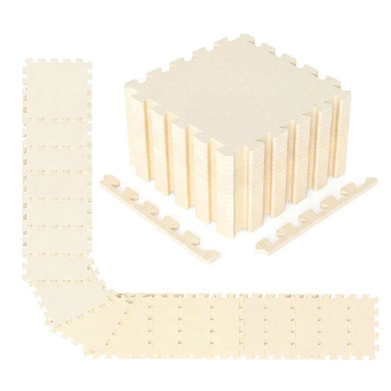Interlocking Foam Floor Tiles 36-Pack with Borders by DirectDeals