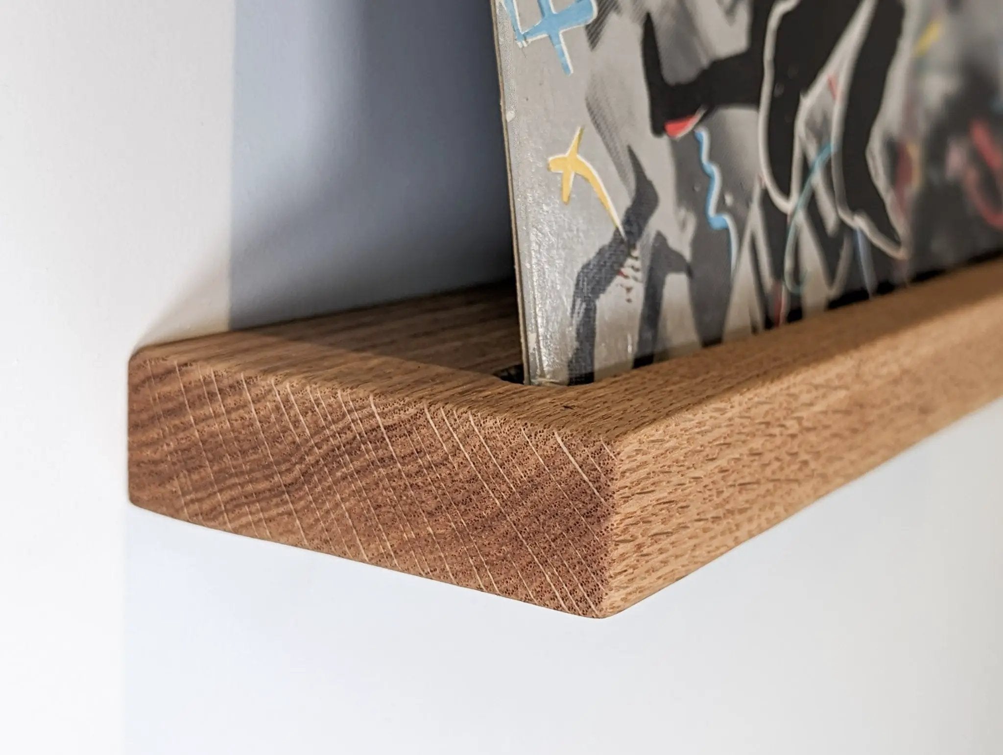 Vinyl Record Floating Shelf in Mahogany by NookWoodworking