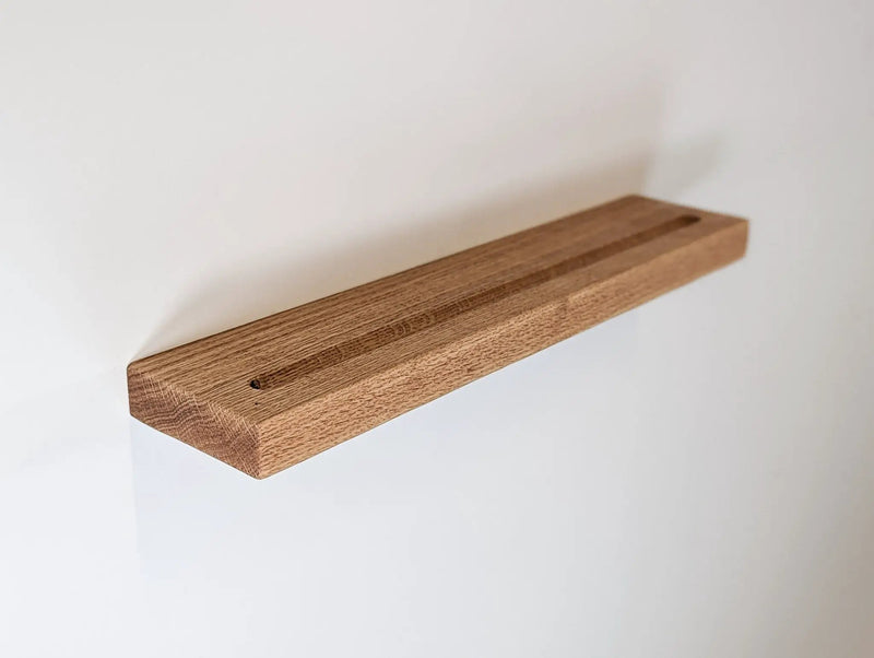 Vinyl Record Floating Shelf in Mahogany by NookWoodworking