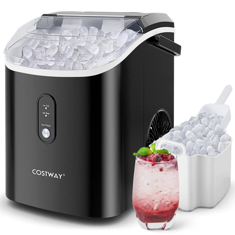 Nugget Countertop Ice Maker with Soft Chewable Pellet Ice-Black by DirectDeals