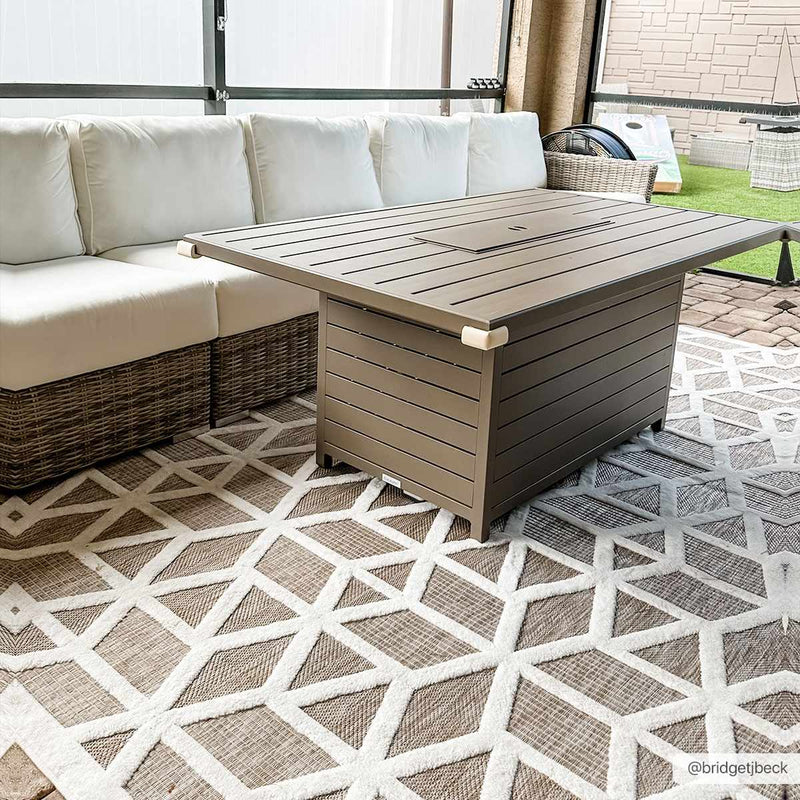Nuri Tan Outdoor Rug - Clearance by Boutique Rugs