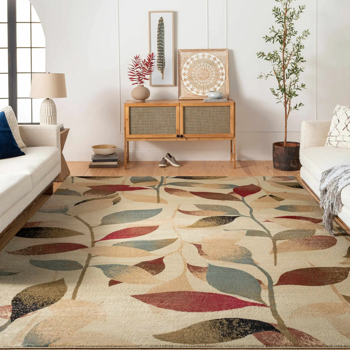 Ober Fall Leaves Rug, installed in a room 2