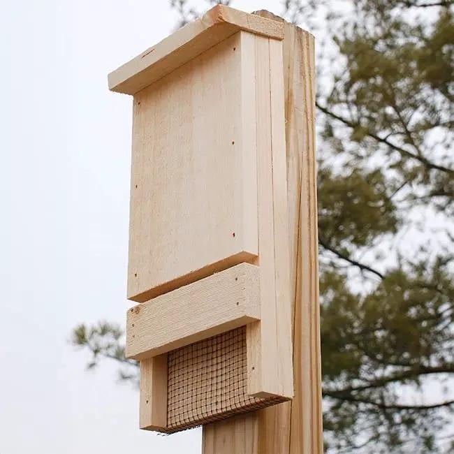 Outdoor Wood Bat House Kit - Holds up to 12 Bats - Made in USA by HomePacific