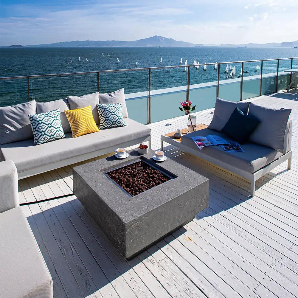 Manhattan Outdoor Fire Pit Table - Select Fuel Type by EnvelorHome