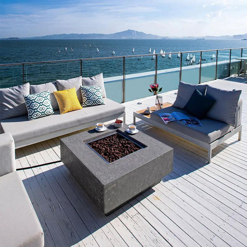 Manhattan Outdoor Fire Pit Table - Select Fuel Type by EnvelorHome