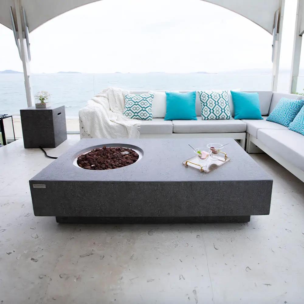 MetroPolis Outdoor Fire Pit Table - Select Fuel Type by EnvelorHome