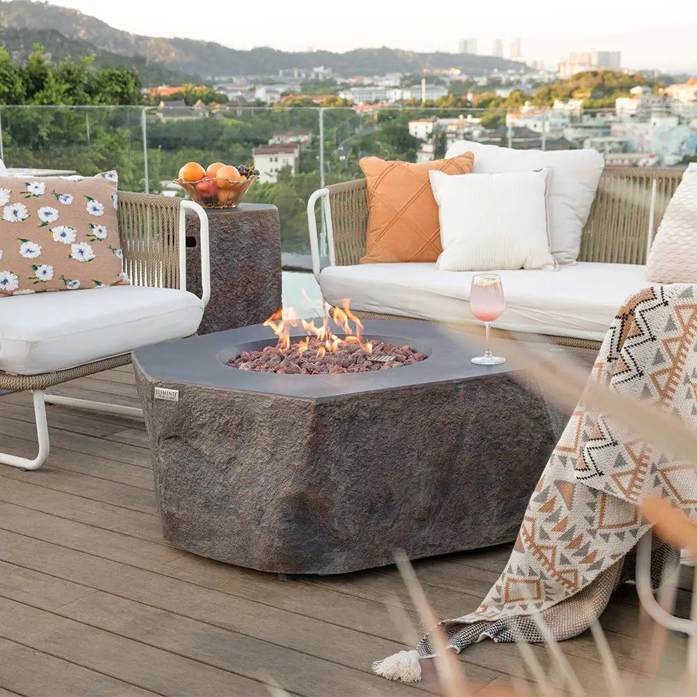 Outdoor Columbia Fire Pit Table - Select Fuel Type by EnvelorHome