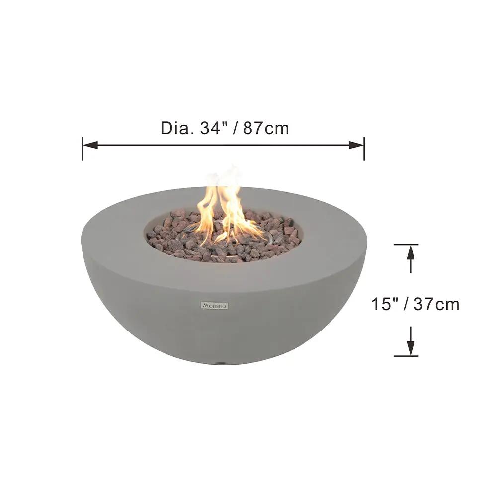 Roca Outdoor Fire Pit Table - Select Fuel Type by EnvelorHome