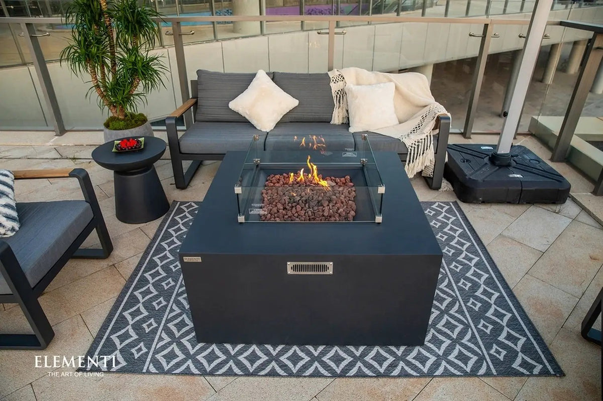 Elementi Rocky Propane Fire Pit, 43 x 43 Inches by EnvelorHome