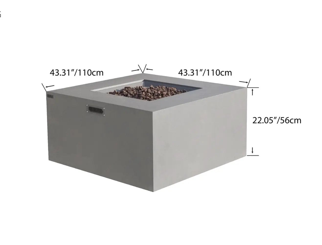 Elementi Rocky Propane Fire Pit, 43 x 43 Inches by EnvelorHome