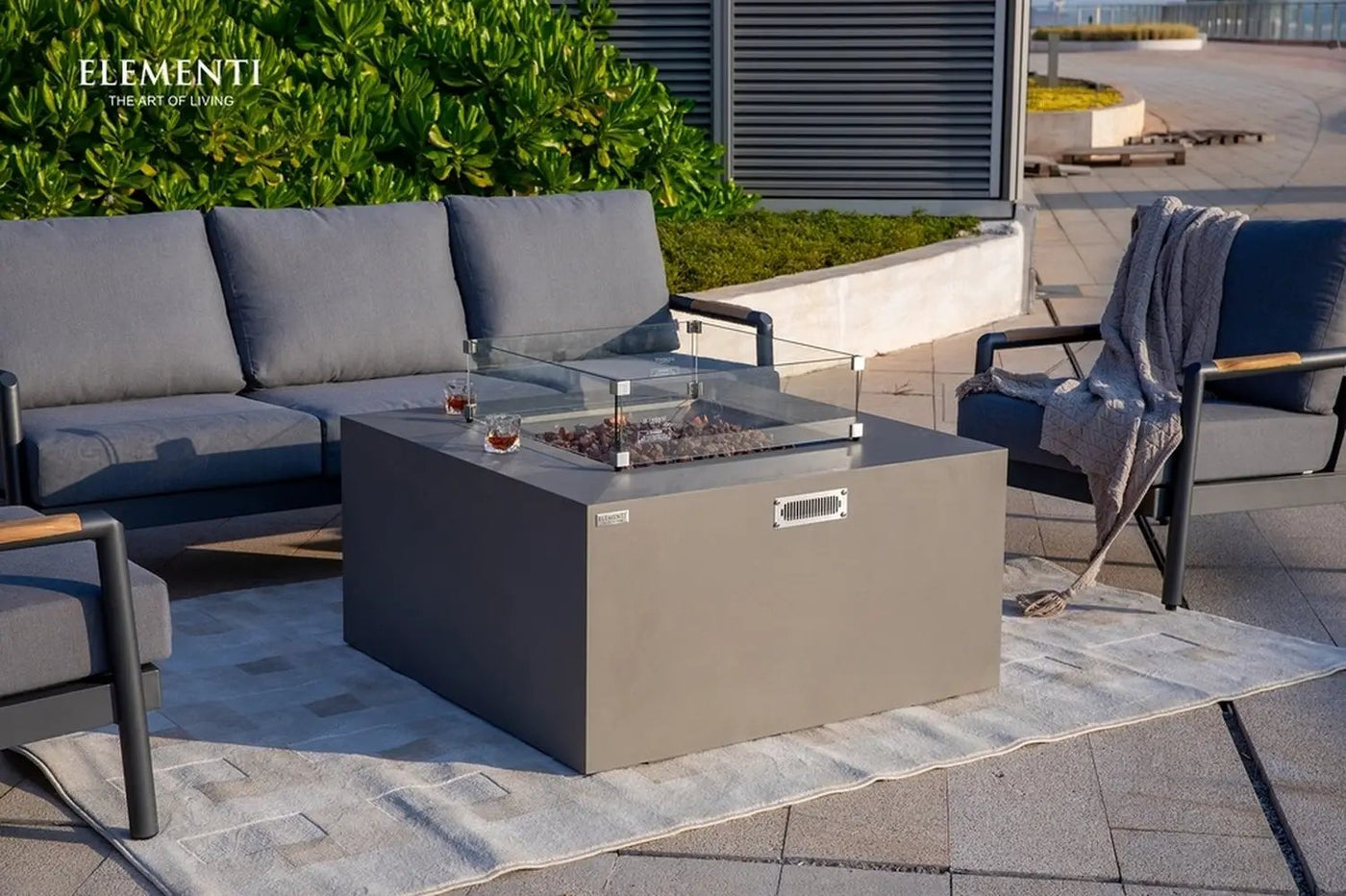 Elementi Rocky Propane Fire Pit, 43 x 43 Inches by EnvelorHome