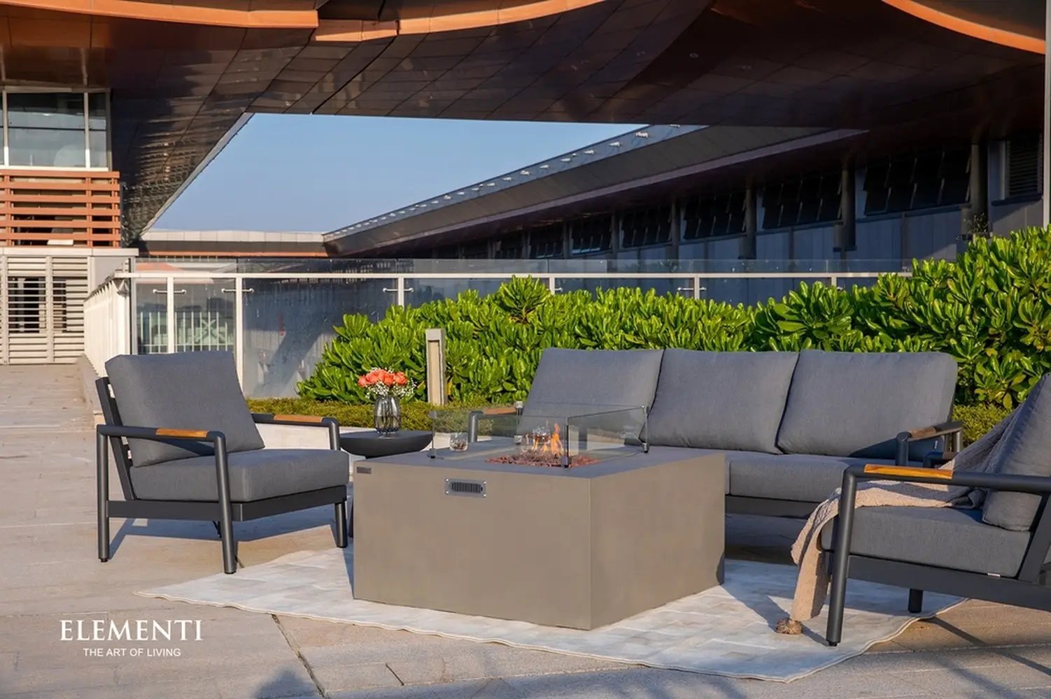 Elementi Rocky Propane Fire Pit, 43 x 43 Inches by EnvelorHome