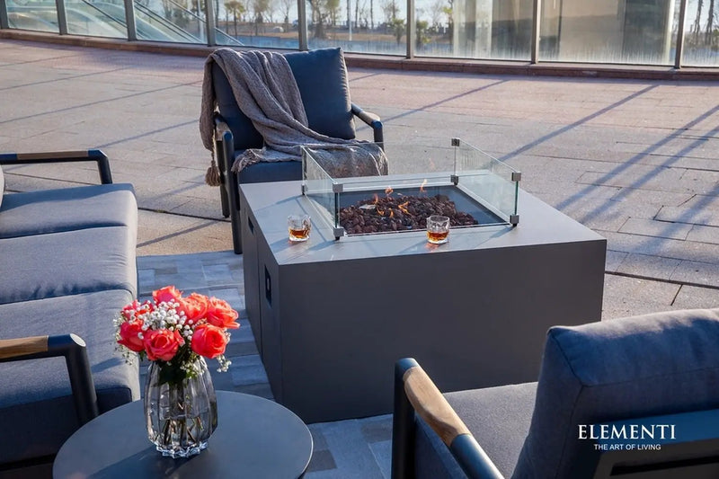 Elementi Rocky Propane Fire Pit, 43 x 43 Inches by EnvelorHome