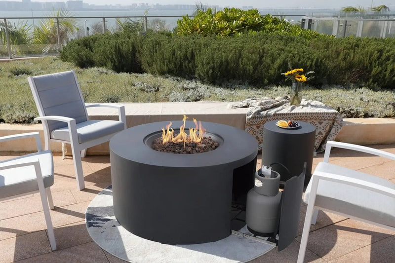 Sol Living Pacaya Propane Fire Pit Light Grey, 43 x 43 Inches by EnvelorHome