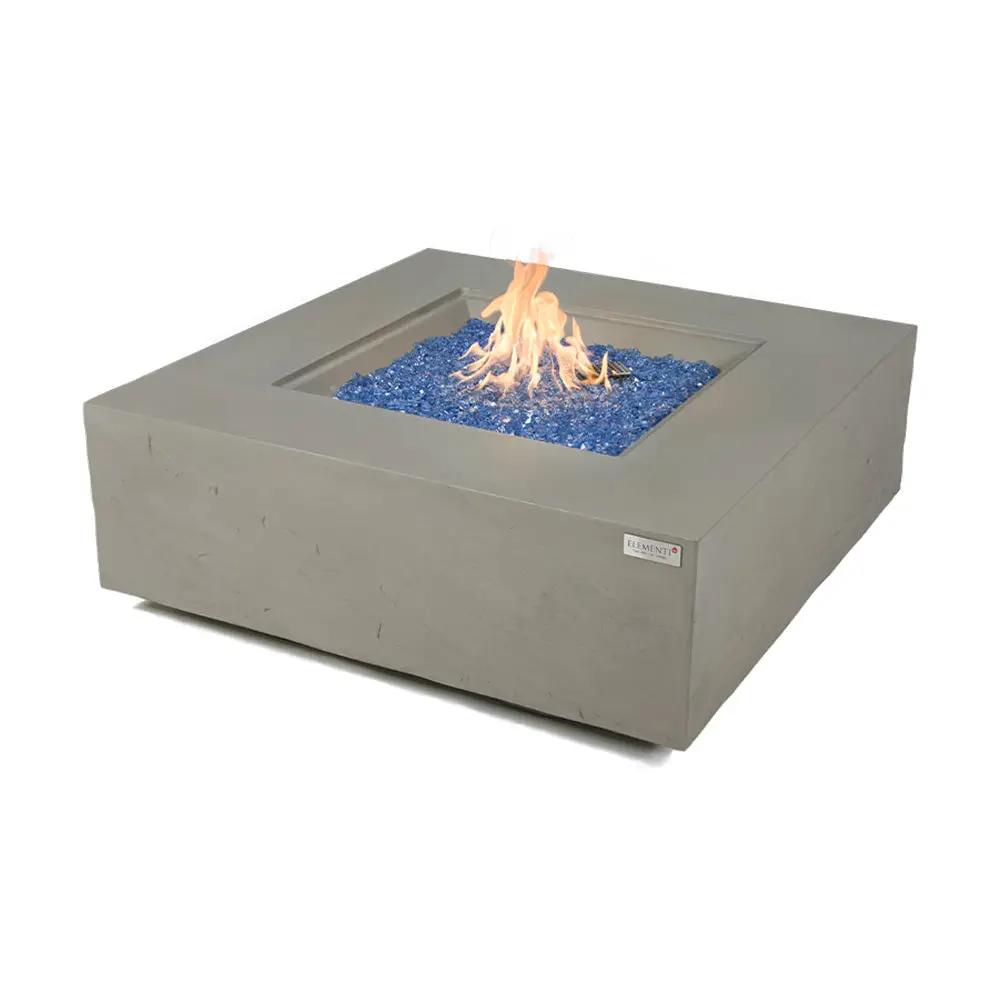 Capertee Outdoor Space Grey Fire Pit Table - Select Fuel Type by EnvelorHome