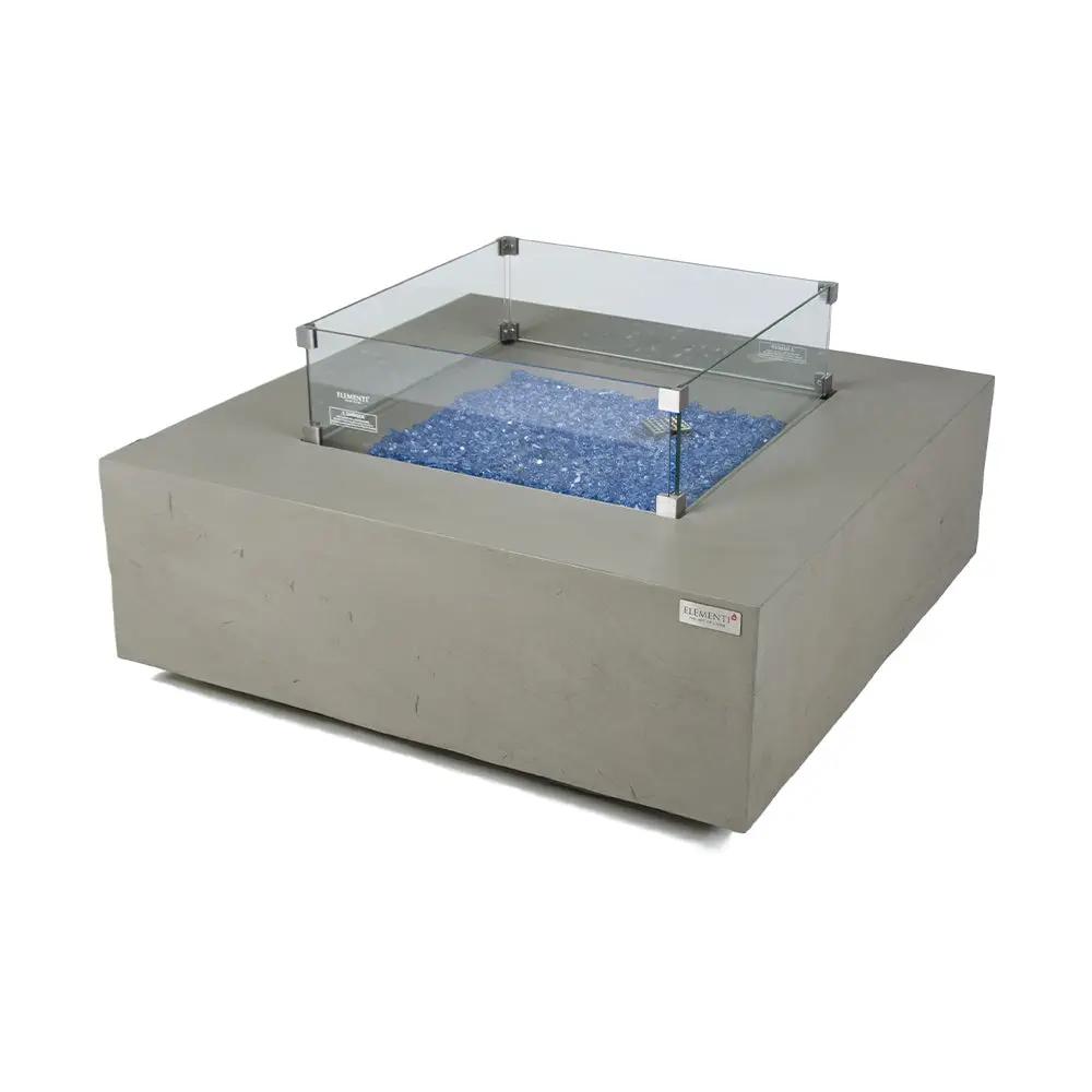 Capertee Outdoor Space Grey Fire Pit Table - Select Fuel Type by EnvelorHome