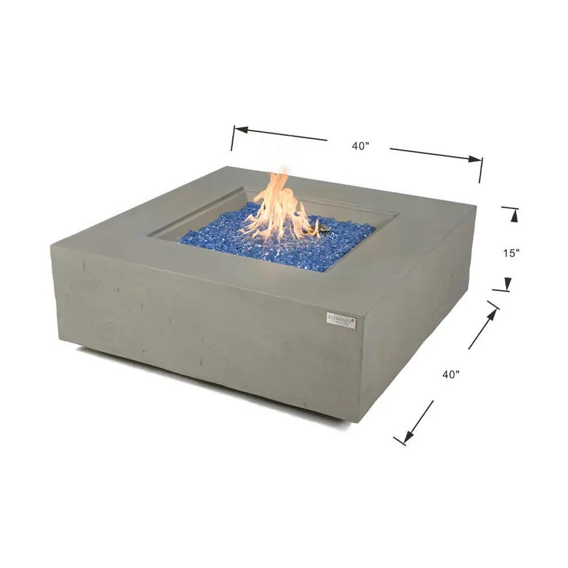 Capertee Outdoor Space Grey Fire Pit Table - Select Fuel Type by EnvelorHome
