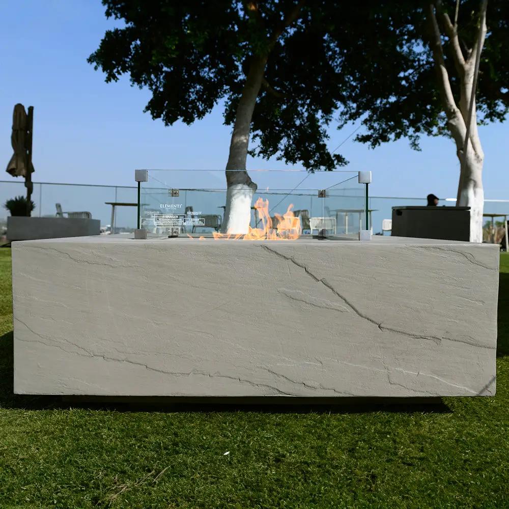 Capertee Outdoor Space Grey Fire Pit Table - Select Fuel Type by EnvelorHome