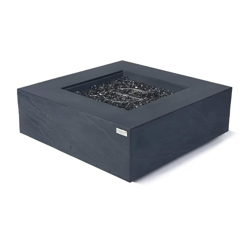 Roraima Outdoor Slate Black Fire Pit Table - Select Fuel Type by EnvelorHome