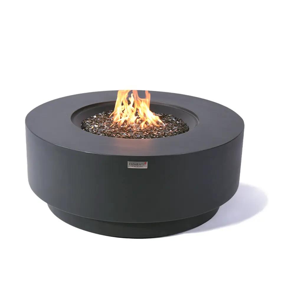 Nimes Outdoor Dark Grey Fire Pit Bowl - Select Fuel Type by EnvelorHome