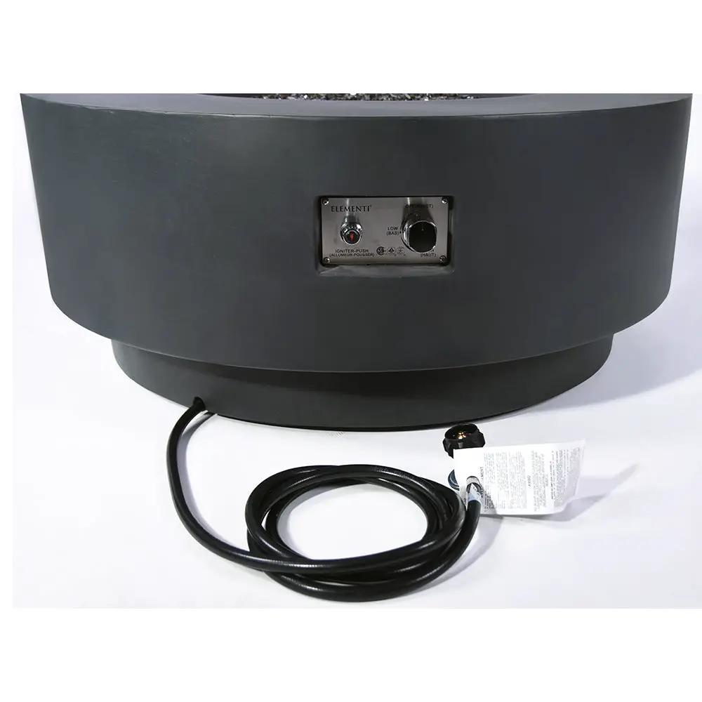Nimes Outdoor Dark Grey Fire Pit Bowl - Select Fuel Type by EnvelorHome