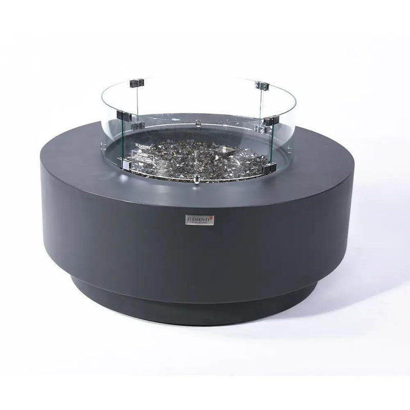 Nimes Outdoor Dark Grey Fire Pit Bowl - Select Fuel Type by EnvelorHome