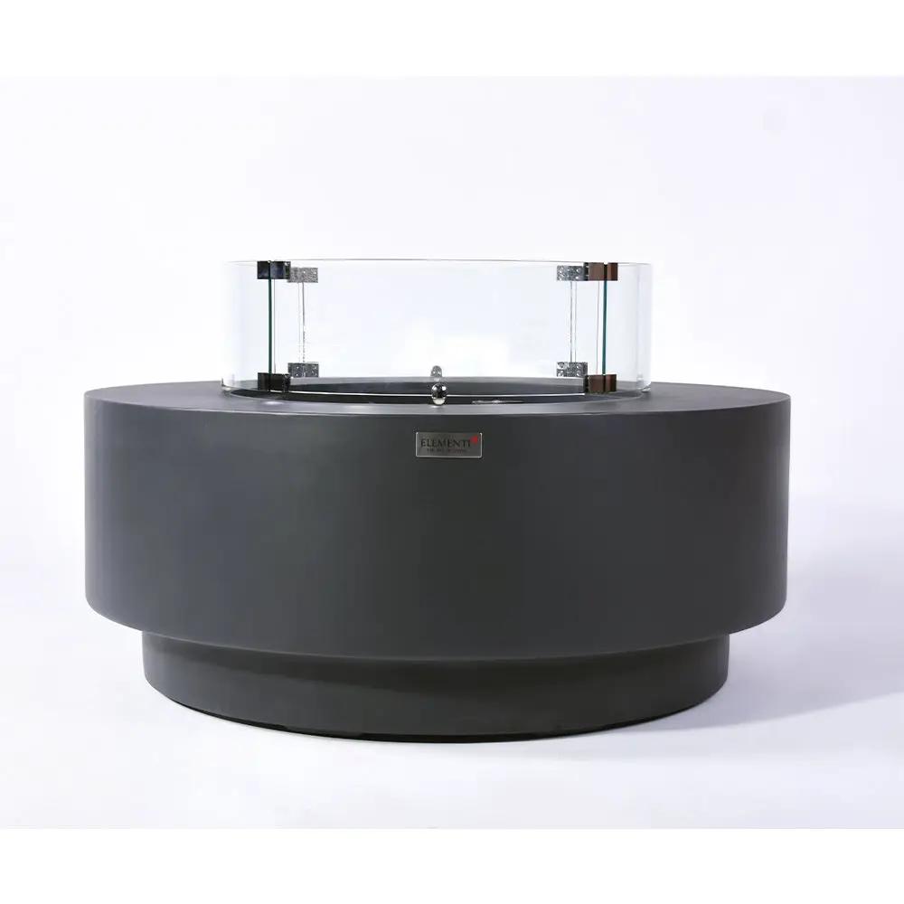 Nimes Outdoor Dark Grey Fire Pit Bowl - Select Fuel Type by EnvelorHome
