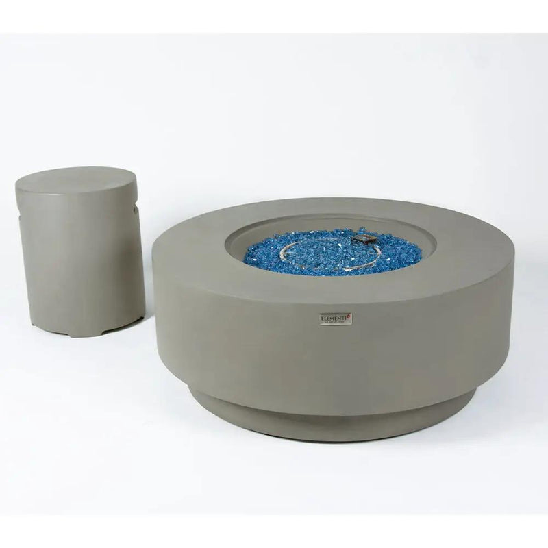 Colosseo Outdoor Light Grey Fire Pit Bowl - Select Fuel Type by EnvelorHome