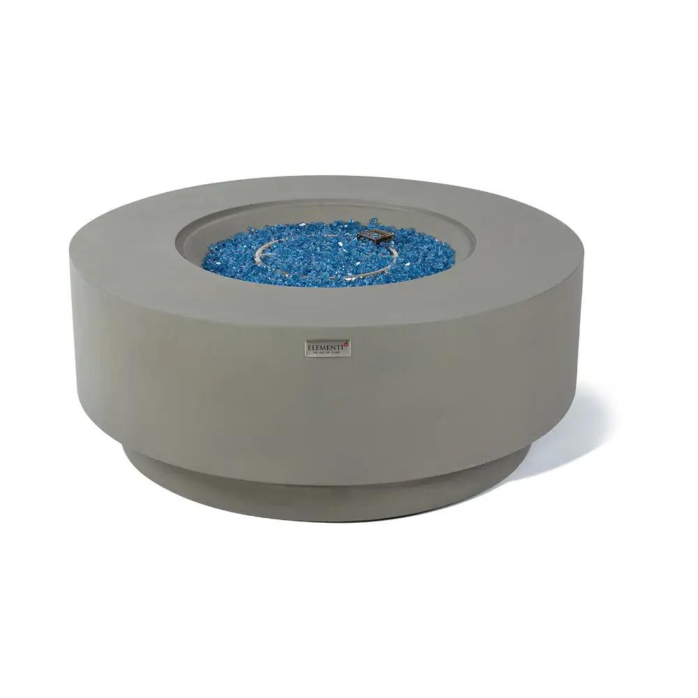 Colosseo Outdoor Light Grey Fire Pit Bowl - Select Fuel Type by EnvelorHome