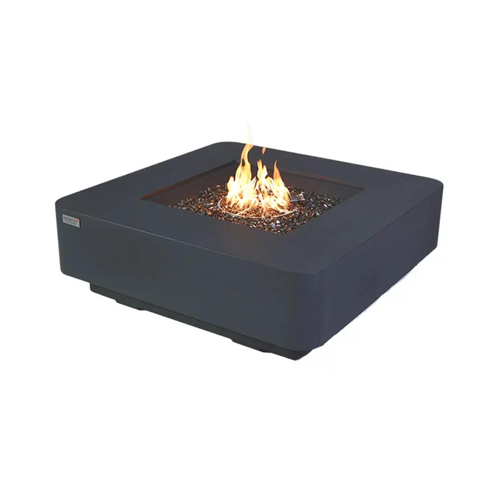Bergamo Outdoor Dark Grey Fire Pit Table - Select Fuel Type by EnvelorHome