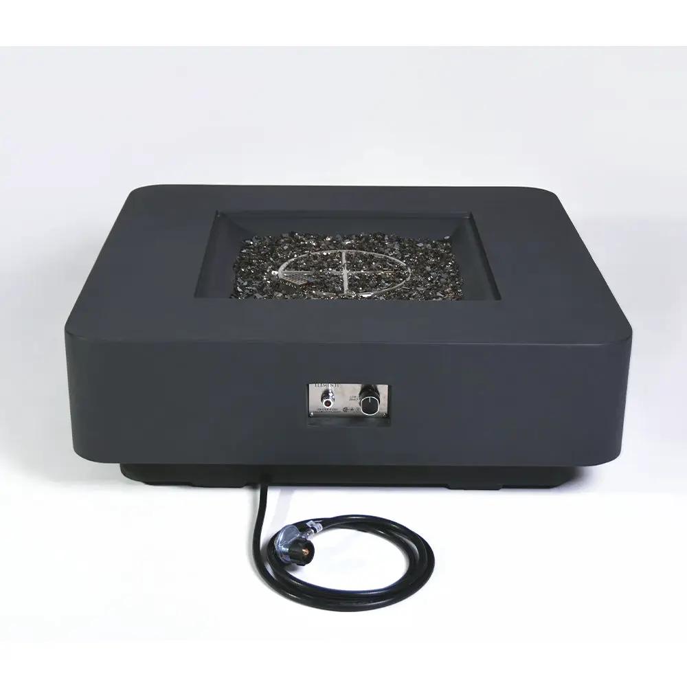Bergamo Outdoor Dark Grey Fire Pit Table - Select Fuel Type by EnvelorHome