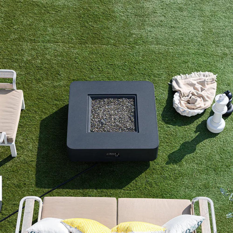 Bergamo Outdoor Dark Grey Fire Pit Table - Select Fuel Type by EnvelorHome