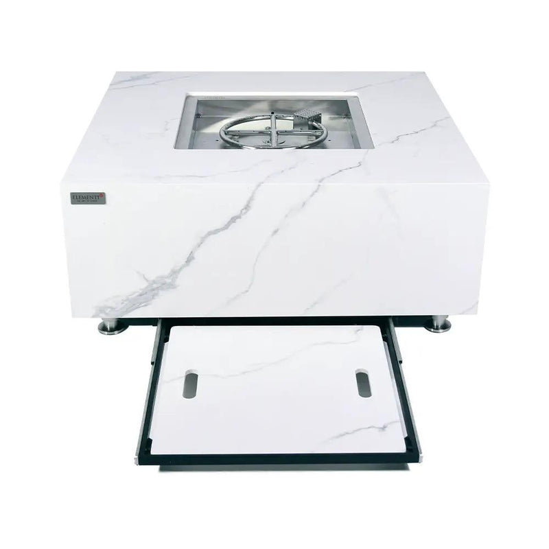 Bianco Outdoor Bianco White Fire Pit Table - Select Fuel Type by EnvelorHome