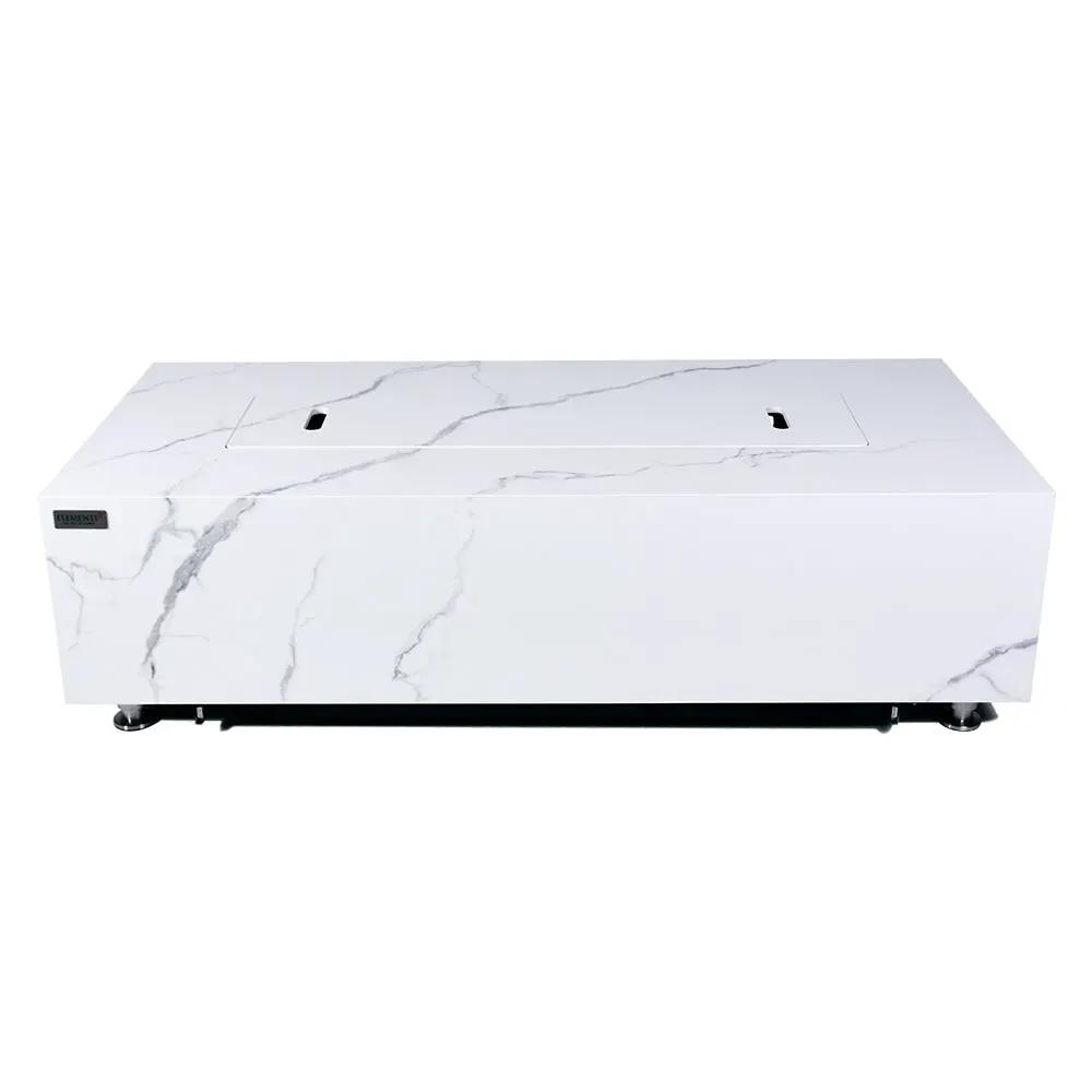 Carrara Outdoor Bianco White Fire Pit Table - Select Fuel Type by EnvelorHome