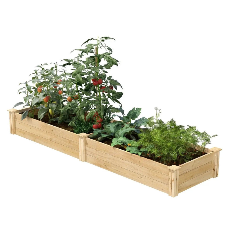Pine Wood 2-Ft x 8-Ft Outdoor Raised Garden Bed Planter Frame - Made in USA by HomePacific