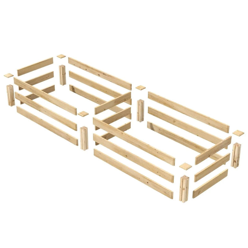 Pine Wood 2-Ft x 8-Ft Outdoor Raised Garden Bed Planter Frame - Made in USA by HomePacific