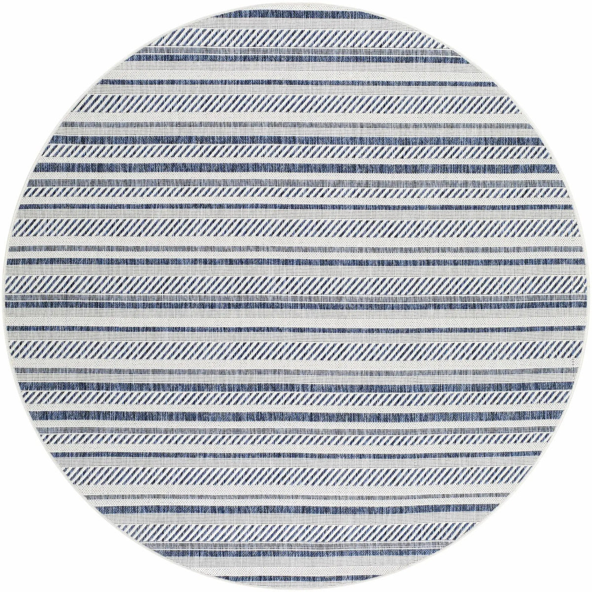Olin White&Blue Striped Nordic Outdoor Rug, photo 23 of 30