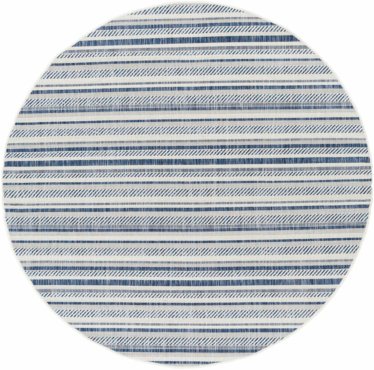 Olin White&Blue Striped Nordic Outdoor Rug, photo 15 of 30