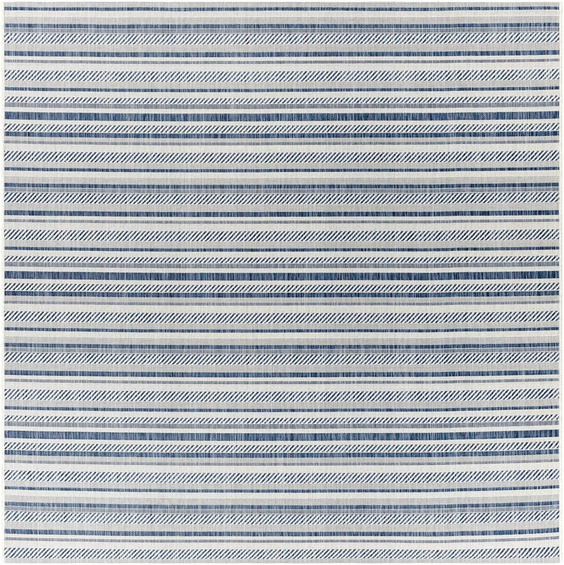 Olin White&Blue Striped Nordic Outdoor Rug by Boutique Rugs