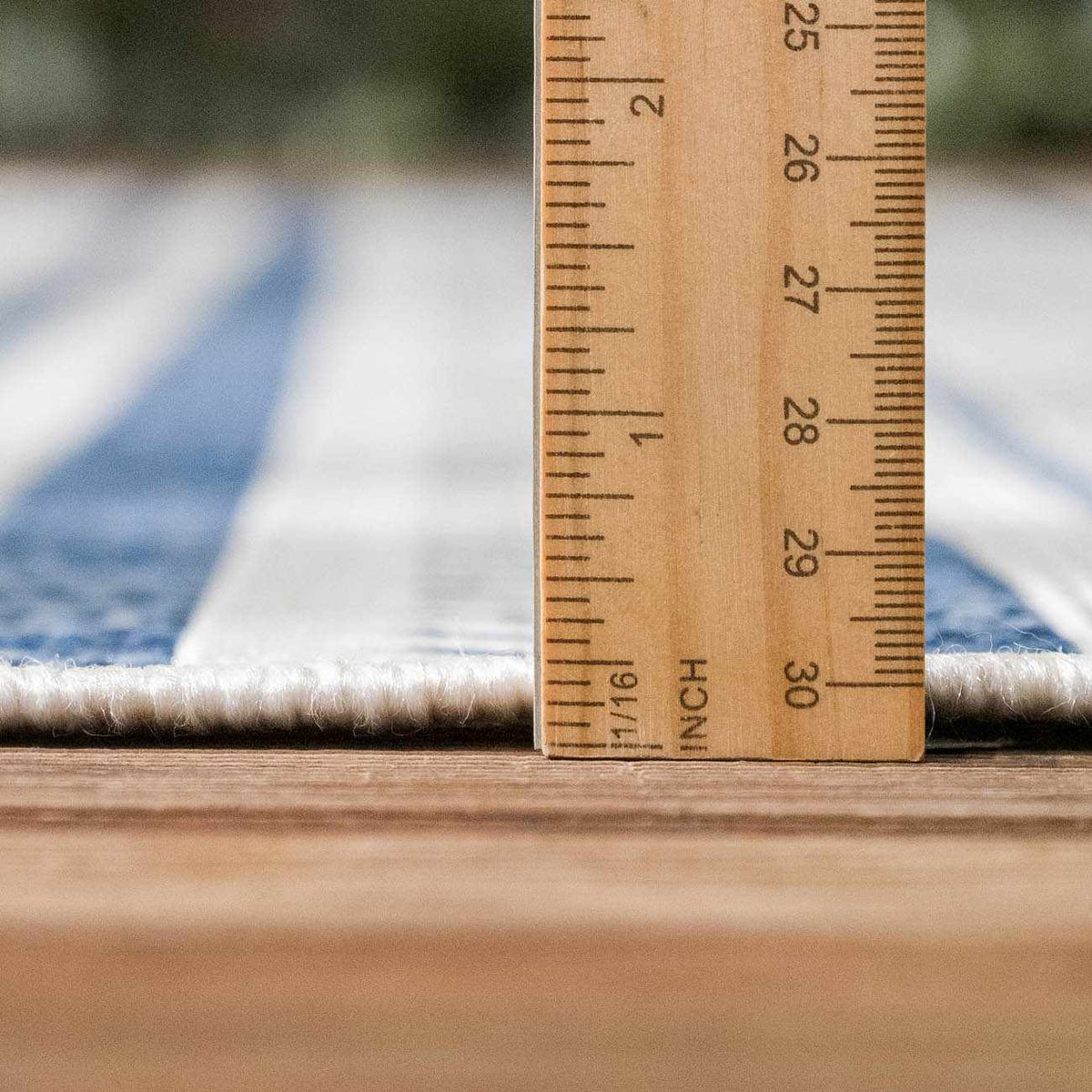 Olin White&Blue Striped Nordic Outdoor Rug, photo 18 of 30