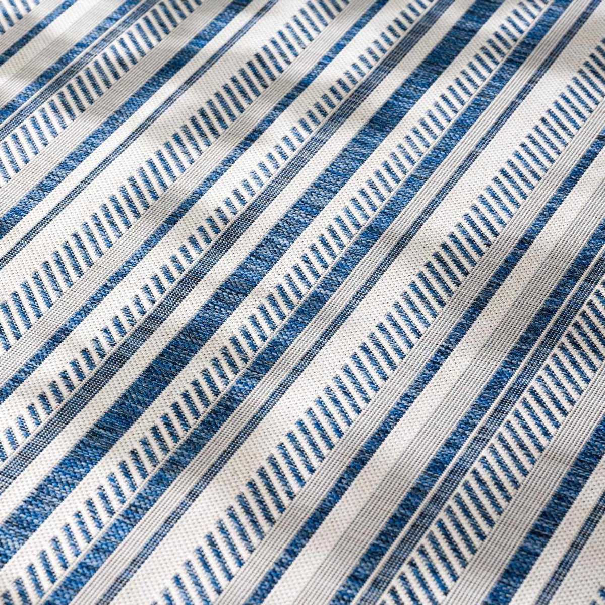 Olin White&Blue Striped Nordic Outdoor Rug, photo 21 of 30
