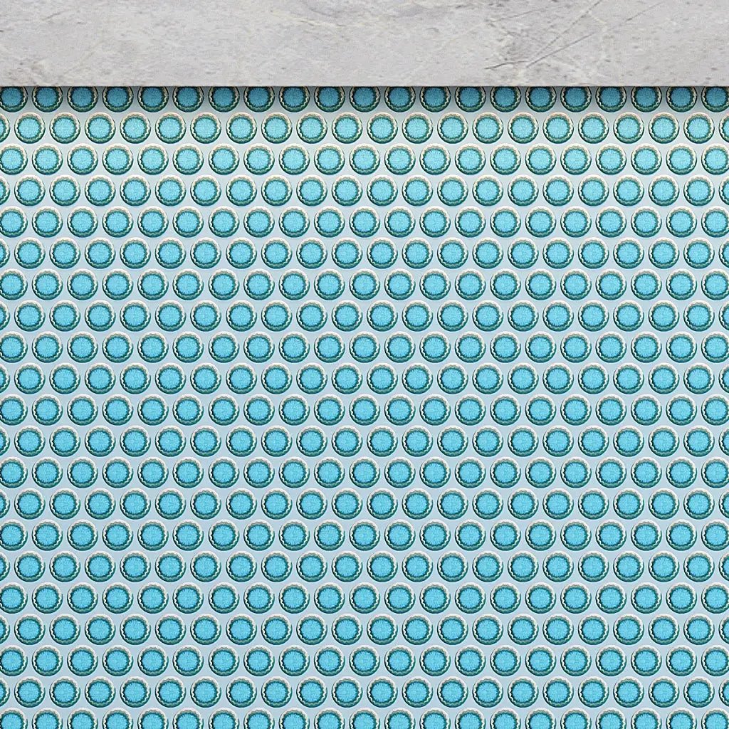 Sky Blue 12x12 Glossy Penny Round Porcelain Mosaic Tile (10 pack, 9.87 sq ft/case) by Apollo Tile