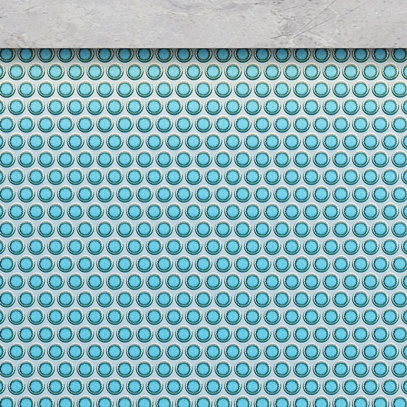Sky Blue 12x12 Glossy Penny Round Porcelain Mosaic Tile (10 pack, 9.87 sq ft/case) by Apollo Tile
